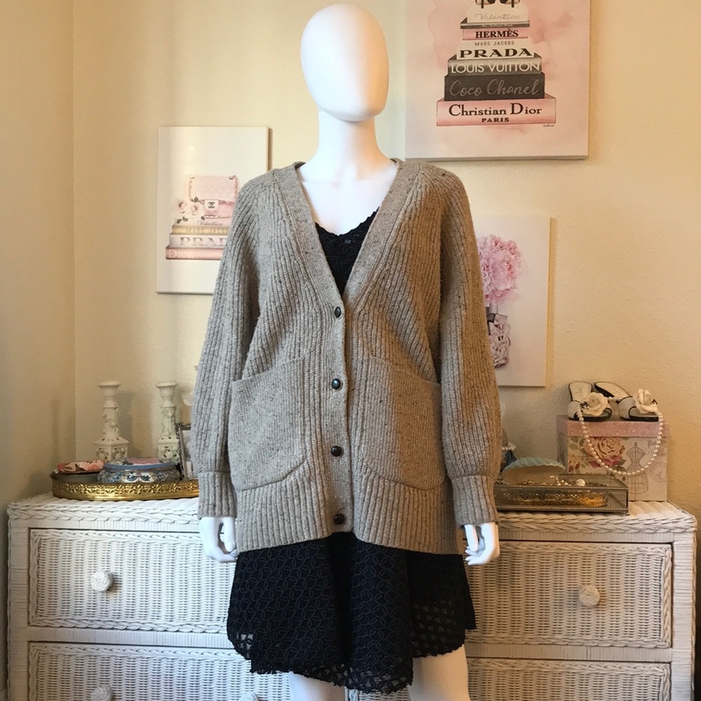 Mollusk Ida lambswool sweater cardigan Small